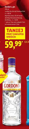 Lidl Gin Gordon's London Dry oferta