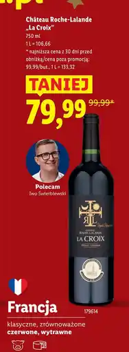 Lidl Wino Roche-Lalande La Croix oferta