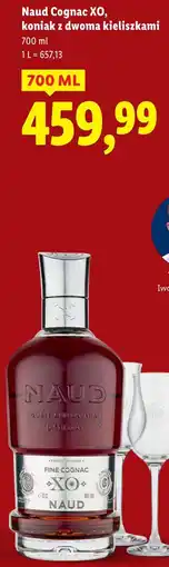 Lidl Koniak + 2 kieliszki Naud Xo oferta