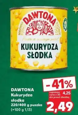 Kaufland Kukurydza słodka Dawtona 220/400 g puszka oferta