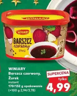 Kaufland Barszcz czerwony Żurek instant Winiary 170/132 g opakowanie oferta