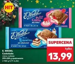 Kaufland Czekolada E. WEDEL różne rodzaje 293-220 g opakowanie (=100 g 4,77-6,36) oferta
