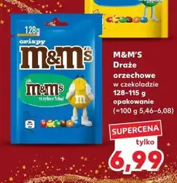 Kaufland Draże orzechowe w czekoladzie M&M'S 128-115 g opakowanie (=100 g 5,46-6,08) oferta