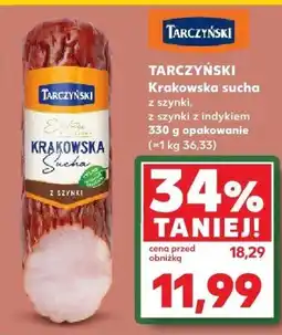 Kaufland Kiełbasa Tarczyński Krakowska sucha z szynki, z szynki i indykiem 350g oferta