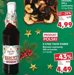 Kaufland Barszcz czerwony K-STAD TAKIE DOBRE 500 ml butelka oferta