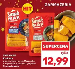 Kaufland Krokiety SMAKMAK z pieczarkami i serem Mozzarella lub z mięsem lub z kapustą i grzybami oferta
