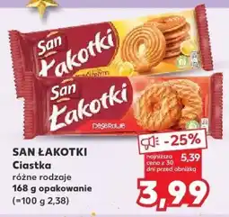 Kaufland Ciastka SAN ŁAKOTKI różne rodzaje oferta