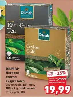 Kaufland Herbata czarna DILMAH ekspresowa Ceylon Gold, Earl Grey oferta