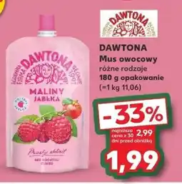 Kaufland Mus owocowy DAWTONA Mus owocowy różne rodzaje 180 g opakowanie oferta