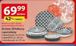 Auchan Zestaw talerzy z porcelany oferta