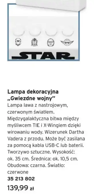 Tchibo Lampa dekoracyjna ,,Gwiezdne wojny" oferta