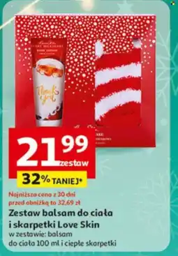 Auchan Zestaw balsam do ciała i skarpetki Love Skin oferta