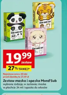 Auchan Zestaw maska i opaska Mond'Sub oferta