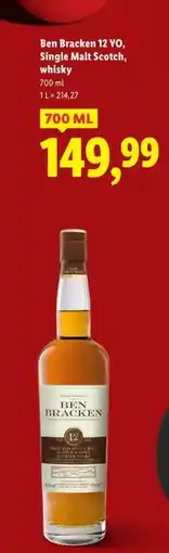 Lidl Ben Bracken 12 YO, Single Malt Scotch, whisky oferta