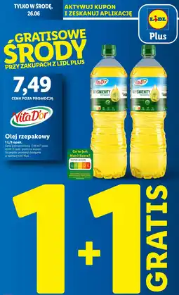 Lidl Olej rzepakowy 1 SZT 1 L oferta