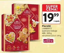 Intermarche Pierniki Lambertz wybrane rodzaje oferta
