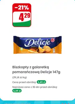 Dino Biszkopty z galaretką pomarańczową Delicje oferta