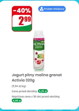 Dino Jogurt pitny malina granat Activia Danone oferta