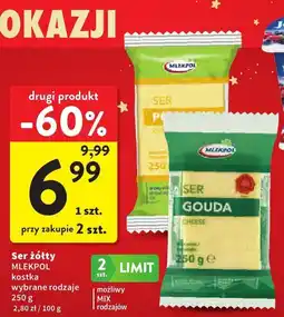 Intermarche Ser żółty MLEKPOL kostka oferta
