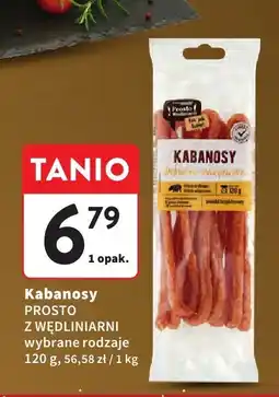 Intermarche Kabanosy PROSTO Z WĘDLINIARNI wybrane rodzaje oferta