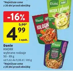 Intermarche Danie KNORR wybrane rodzaje oferta