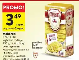 Intermarche Makaron CZANIECKI wybrane rodzaje oferta