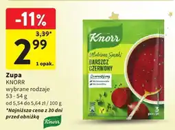 Intermarche Zupa KNORR wybrane rodzaje oferta