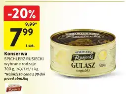 Intermarche Konserwa SPICHLERZ RUSIECKI wybrane rodzaje Gulasz angielski oferta