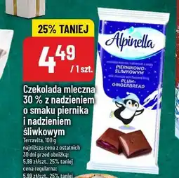 Polomarket Czekolada mleczna 30% z nadzieniem o smaku piernika i nadzieniem śliwkowym Alpiniella oferta