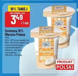 Polomarket Śmietana 18% Mleczna Polana, 400 g oferta