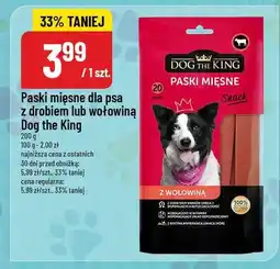 Polomarket Paski mięsne dla psa z drobiem lub wołowiną Dog the King oferta