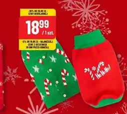 Polomarket Sweterek świąteczny dla psa (zielony lub czerwony) oferta