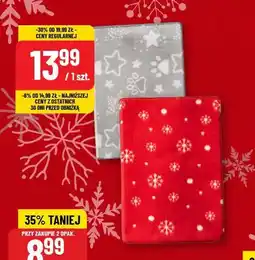 Polomarket Koc polarowy w świąteczne wzory (czerwony lub szary) oferta