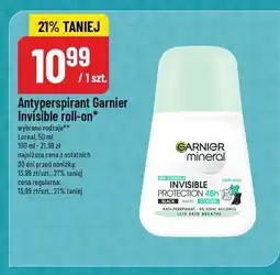 Polomarket Antyperspirant Garnier Invisible roll-on, 50 ml oferta