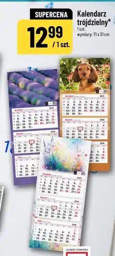 Polomarket Kalendarz trójdzielny oferta