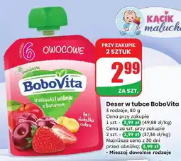 Dino Deser w tubce BoboVita truskawki i wiśnie z bananem oferta