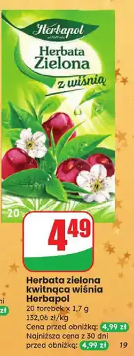 Dino Herbata zielona kwitnąca wiśnia Herbapol oferta