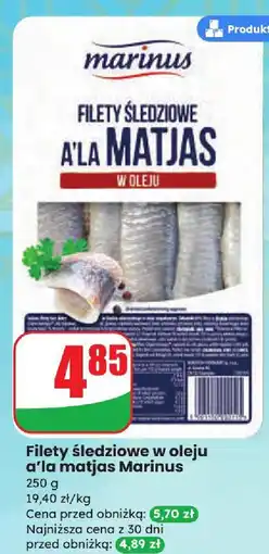 Dino Filety śledziowe w oleju a'la matjas Marinus oferta