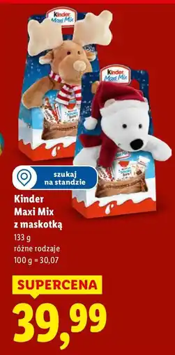 Lidl Czekolada Kinder Maxi Mix z maskotką oferta