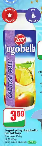 Dino Jogurt pitny Jogobella bez laktozy Zott oferta