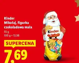 Lidl Czekolada Kinder Mikołaj figurka mała oferta