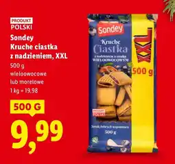 Lidl Ciastka Sondey Kruche ciastka z nadzieniem, XXL wieloowocowe lub morelowe oferta