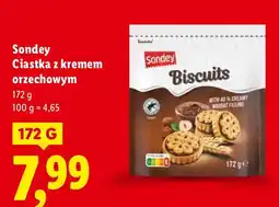 Lidl Ciastka Sondey Ciastka z kremem orzechowym oferta