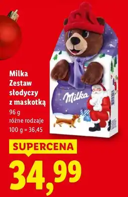Lidl Czekoladki Milka Zestaw słodyczy z maskotką oferta