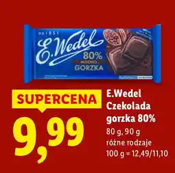 Lidl Czekolada E.Wedel Czekolada gorzka 80% oferta