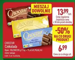 ALDI Czekolada CHOCEUR mleczna/biała/Alpejska śmietankowa oferta