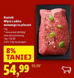 Lidl Rzeźnik Mięso z udźca wołowego na pieczeń oferta