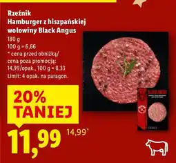 Lidl Hamburger z hiszpańskiej wołowiny Black Angus Rzeźnik oferta