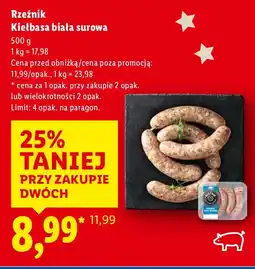 Lidl Kiełbasa biała surowa Rzeźnik oferta