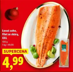 Lidl Łosoś coho, filet ze skórą, XXL Lidl oferta